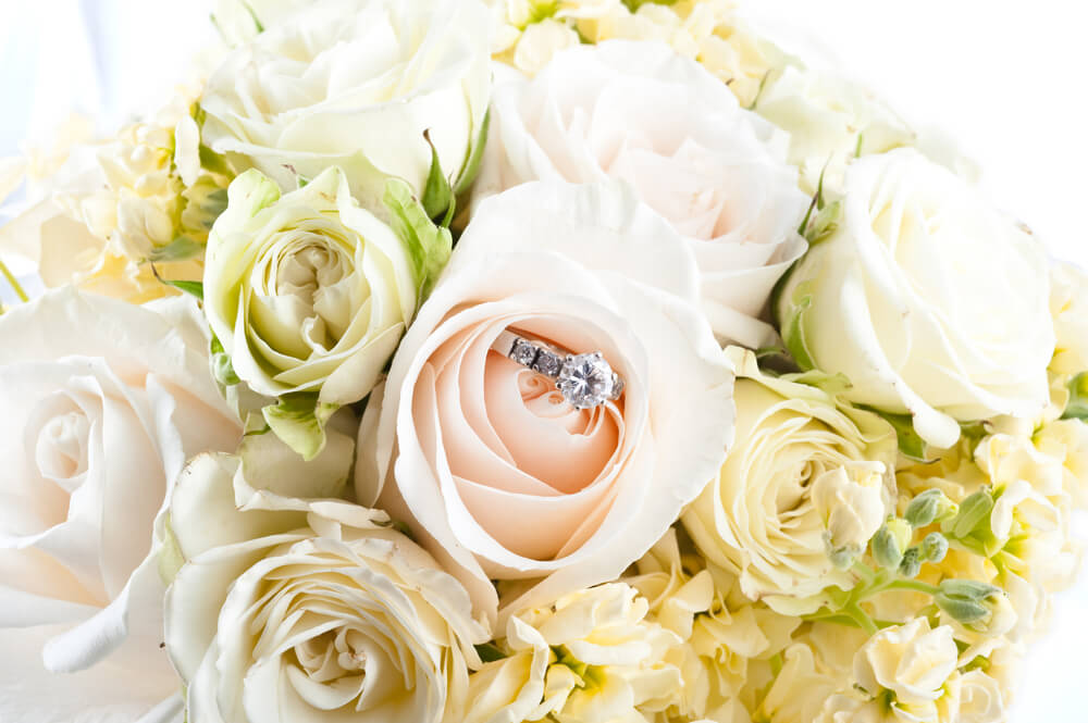 flowers with a ring in it